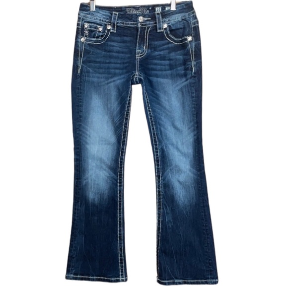 Miss Me Denim - •MISS ME•MID-RISE EASY BOOT BOOTCUT JEANS SIZE 25x27